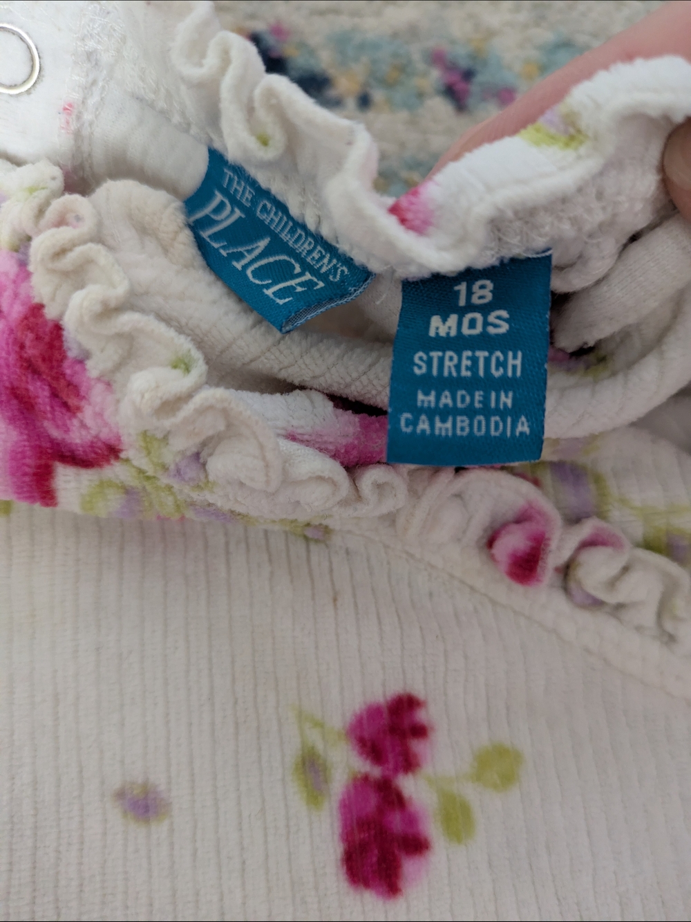 The Children's Place White Set with Pink Floral Print - Picture 3 of 4
